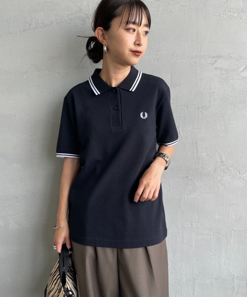 FRED PERRY/フレッドペリー] ツインティップライン ワンポイントロゴ