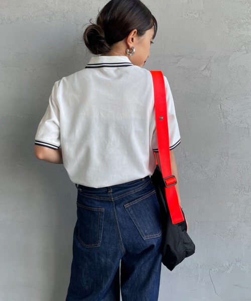 FRED PERRY（フレッドペリー）の「[FRED PERRY/フレッドペリー] ツインティップライン ワンポイントロゴ刺繍ポロシャツ G3600（ポロシャツ・レディース・ネイビー/ホワイト/ワインレッド/ブラック/オートミール/ライトグリーン・10）」の13枚目の写真