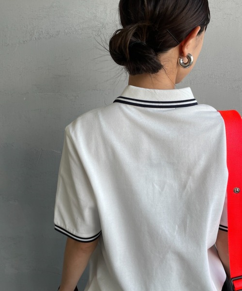 FRED PERRY/フレッドペリー] ツインティップライン ワンポイントロゴ
