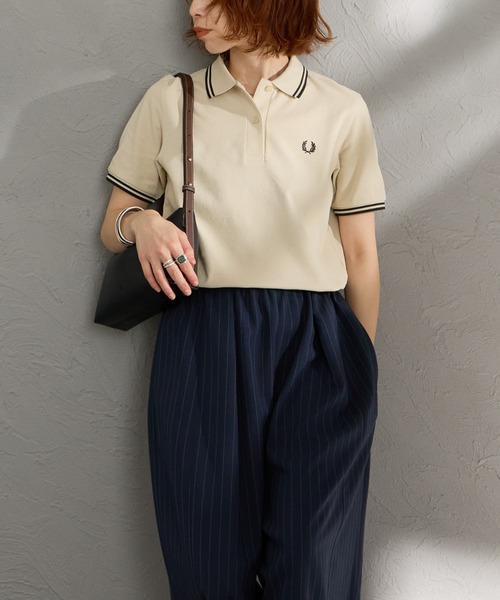 FRED PERRY/フレッドペリー] ツインティップライン ワンポイントロゴ
