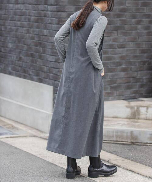 FORK&SPOON（フォークアンドスプーン）の「FORK&SPOON　キャリーマンジャンパースカート（ワンピース・レディース・ネイビー/チャコールグレー・1/2）」の15枚目の写真