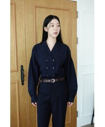 NAYRO（ネイロ）の「ピンタックシャツ ネイビー（シャツ/ブラウス）」