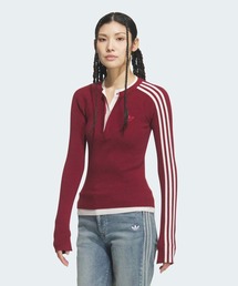 adidas（アディダス）の「プレミアム 3S ボタン クルー スウェット / トレーナー / アディダスオリジナルス adidas Originals（ニット/セーター）」