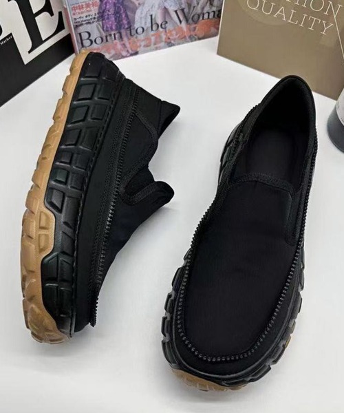 WESTBOY(ウエストボーイ)の「厚底 ボリュームソール ジップデザイン スリッポンスニーカー WO25W18SH04(スニーカー・メンズ・ブラック・44/43/42/41)」の7枚目の写真
