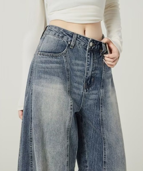 Flugge（フラッジー）の「ウォッシュドデニムパンツ（デニムパンツ・レディース・ブルー・LARGE/MEDIUM）」の2枚目の写真