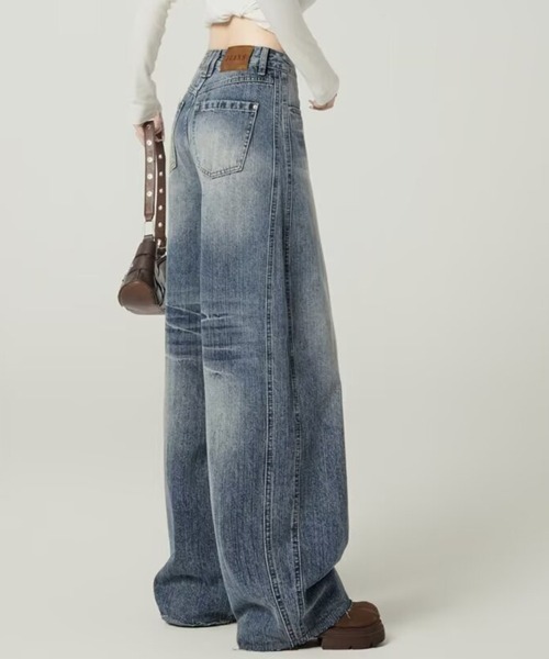 Flugge（フラッジー）の「ウォッシュドデニムパンツ（デニムパンツ・レディース・ブルー・LARGE/MEDIUM）」の3枚目の写真