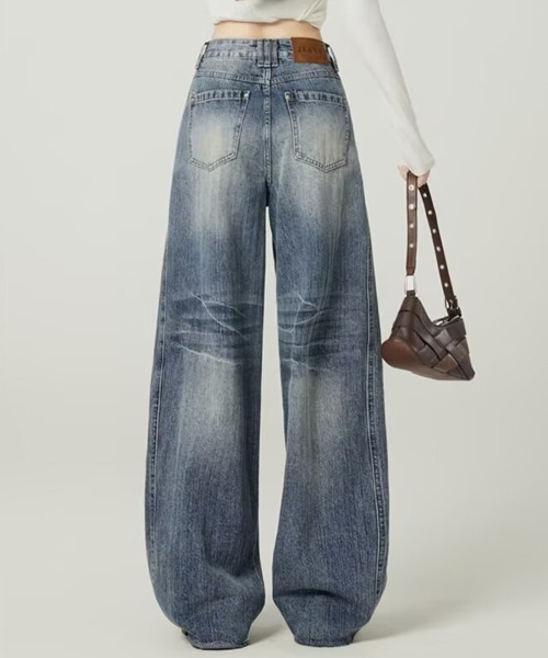 Flugge（フラッジー）の「ウォッシュドデニムパンツ（デニムパンツ・レディース・ブルー・LARGE/MEDIUM）」の4枚目の写真