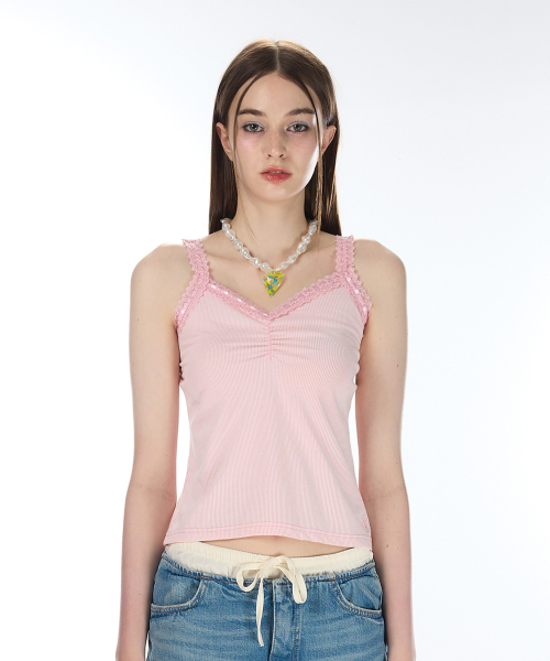 LARTIGENT(ラーティゼン)の「L12 LACE SLEEVELESS(PINK)(Tシャツ/カットソー・レディース・その他・FREE)」の5枚目の写真