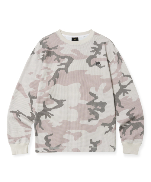 BROWNBREATH(ブラウンブレス)の「TAG CAMOUFLAGE WAFFLE LONGSLEEVE - BEIGE(Tシャツ/カットソー・レディース・その他・L/XL/S/M)」の1枚目の写真