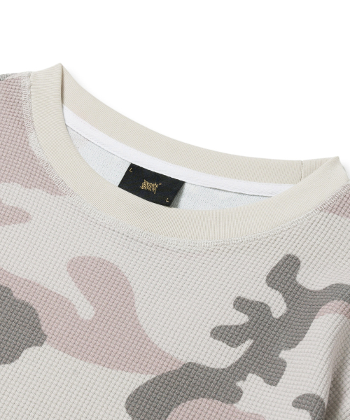 BROWNBREATH(ブラウンブレス)の「TAG CAMOUFLAGE WAFFLE LONGSLEEVE - BEIGE(Tシャツ/カットソー・レディース・その他・L/XL/S/M)」の4枚目の写真