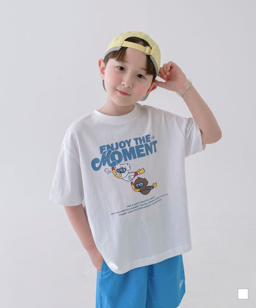 BERRYCLOSET(ベリークローゼット)の「エンジョイ シュノーケリング バンパルティ(Tシャツ/カットソー・レディース・ホワイト・7号/9号/11号/13号/15号/17号/19号)」の1枚目の写真