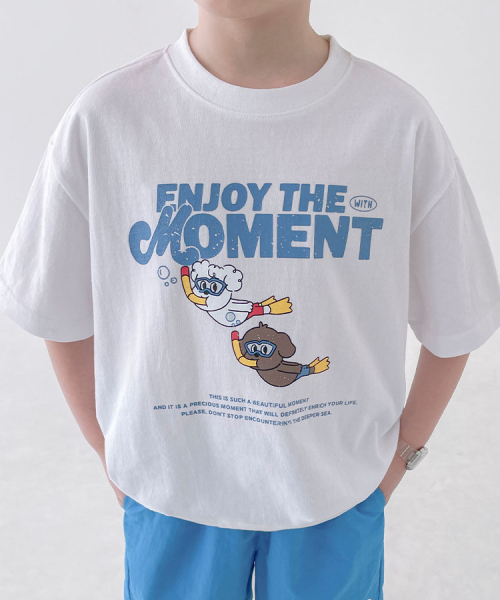 BERRYCLOSET(ベリークローゼット)の「エンジョイ シュノーケリング バンパルティ(Tシャツ/カットソー・レディース・ホワイト・7号/9号/11号/13号/15号/17号/19号)」の2枚目の写真