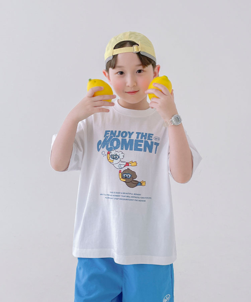 BERRYCLOSET(ベリークローゼット)の「エンジョイ シュノーケリング バンパルティ(Tシャツ/カットソー・レディース・ホワイト・7号/9号/11号/13号/15号/17号/19号)」の3枚目の写真