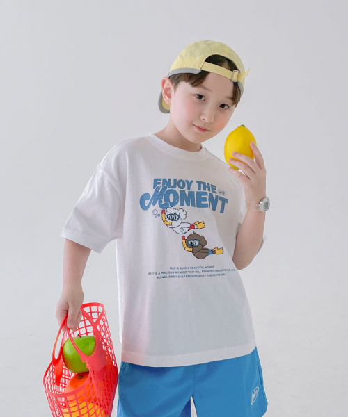 BERRYCLOSET(ベリークローゼット)の「エンジョイ シュノーケリング バンパルティ(Tシャツ/カットソー・レディース・ホワイト・7号/9号/11号/13号/15号/17号/19号)」の4枚目の写真