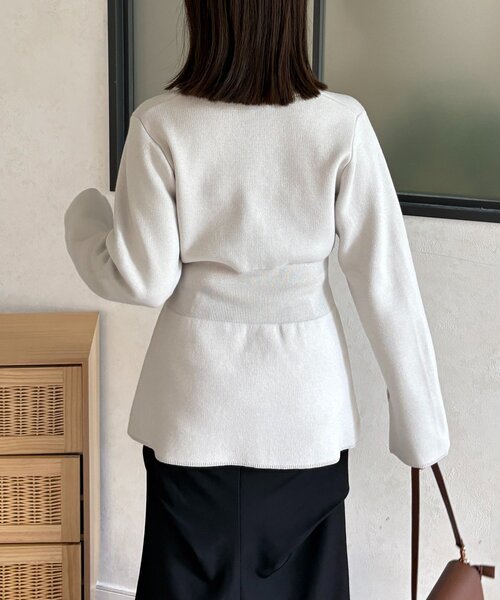 ウエストシェイプGOLDボタンニットカーディガン（カーディガン/ボレロ