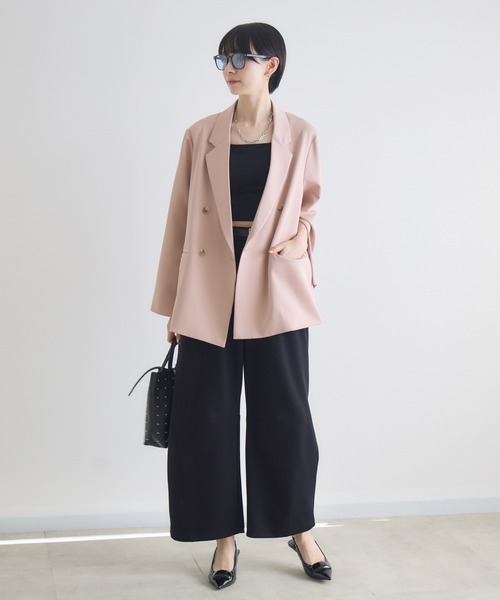 Paradise Picnic（パラダイスピクニック）の「ROSIEE 袖スリットダブルジャケット（テーラードジャケット・レディース・ピンク/ブラック/ベージュ・FREE）」の17枚目の写真