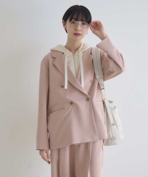 Paradise Picnic（パラダイスピクニック）の「ROSIEE 袖スリットダブルジャケット（テーラードジャケット・レディース・ピンク/ブラック/ベージュ・FREE）」の19枚目の写真