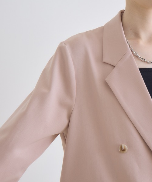 Paradise Picnic（パラダイスピクニック）の「ROSIEE 袖スリットダブルジャケット（テーラードジャケット・レディース・ピンク/ブラック/ベージュ・FREE）」の5枚目の写真