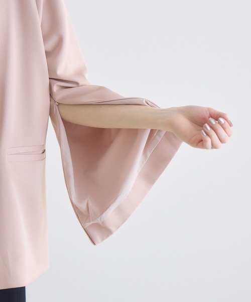 Paradise Picnic（パラダイスピクニック）の「ROSIEE 袖スリットダブルジャケット（テーラードジャケット・レディース・ピンク/ブラック/ベージュ・FREE）」の10枚目の写真