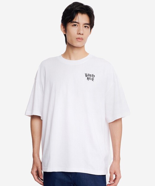 AIGLE（エーグル）の「イーグル イン シティ Tシャツ（Tシャツ/カットソー・メンズ・ホワイト/ブラック・L/S/M/XS）」の6枚目の写真