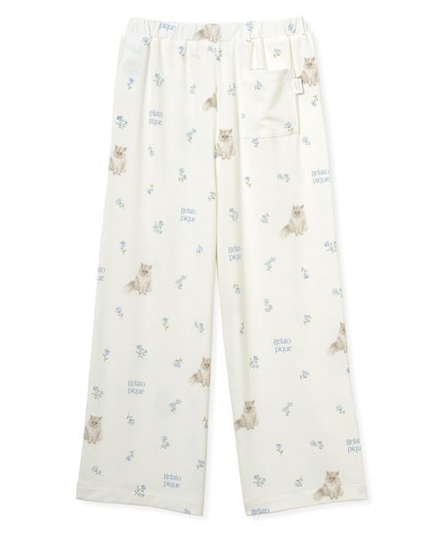 gelatopique フラワーキャット柄プルオーバー&ロングパンツセット JUNIOR】フラワーキャット柄プルオーバー&ロングパンツセット（ルーム