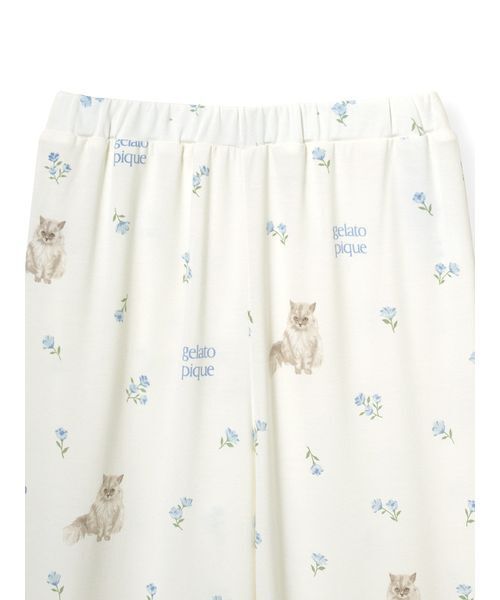 gelatopique フラワーキャット柄プルオーバー&ロングパンツセット JUNIOR】フラワーキャット柄プルオーバー&ロングパンツセット（ルーム