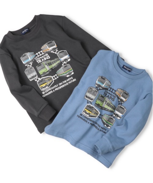 Moujonjon（ムージョンジョン）の「【WEB限定】JR在来線電車裏毛トレーナー（スウェット・キッズ・ブルー/スミクロ・120/110/100/95/90）」の9枚目の写真