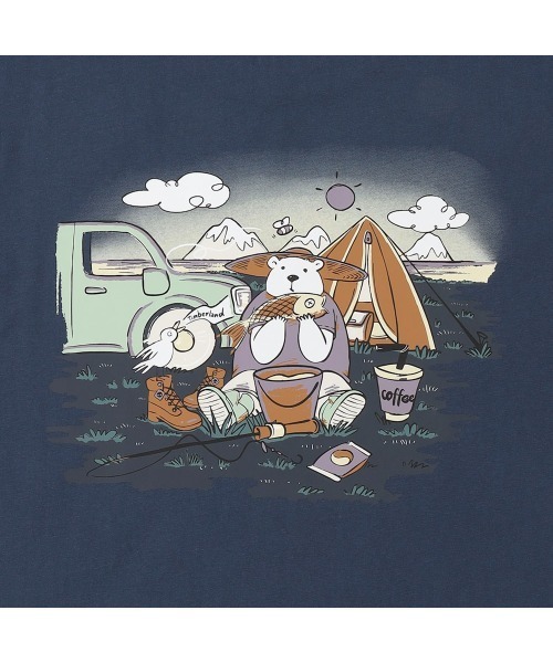 Timberland(ティンバーランド)の「ベア フィッシュ グラフィック Tシャツ ユニセックス(Tシャツ/カットソー・メンズ・ネイビー・LARGE/MEDIUM/SMALL/X-LARGE)」の7枚目の写真