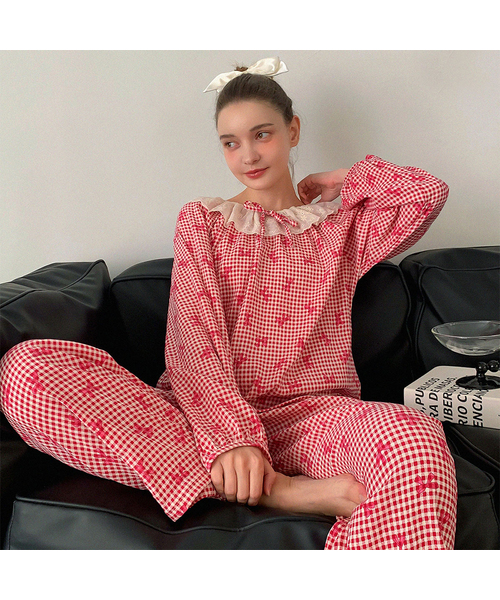 Mignon Check Pajamas Set (2colors)（ルームウェア/パジャマ