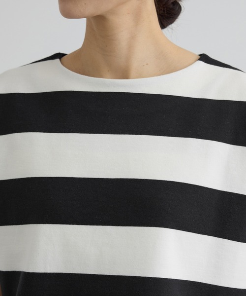 SALON adam et rope'(サロン アダム エ ロペ)の「【WEB限定】ポンチボーダークルーネックTシャツ(Tシャツ/カットソー・レディース・ブラック系その他・FREE)」の10枚目の写真