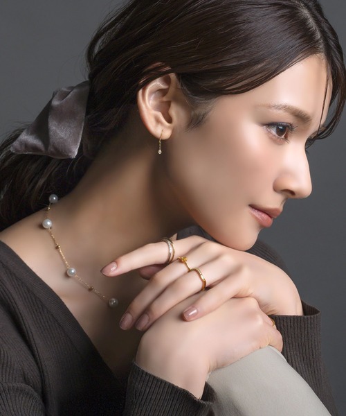 Cream dot.(クリームドット)の「【サージカルステンレス】小粒ドロップのミニスウィングピアス(ピアス(両耳用)・レディース・ピンクゴールド/ゴールド/シルバー・ONE SIZE)」の7枚目の写真