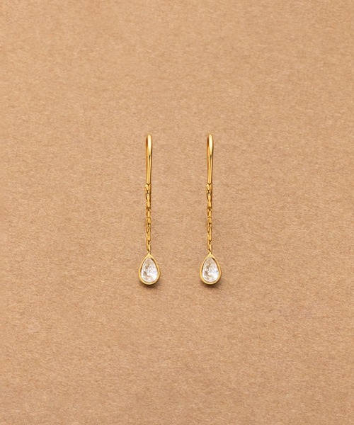 Cream dot.(クリームドット)の「【サージカルステンレス】小粒ドロップのミニスウィングピアス(ピアス(両耳用)・レディース・ピンクゴールド/ゴールド/シルバー・ONE SIZE)」の9枚目の写真
