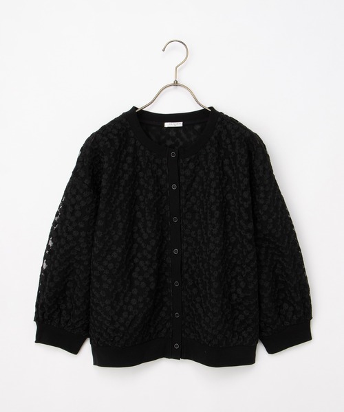 Honeys(ハニーズ)の「8分袖フラワー刺繍カーデ(カーディガン/ボレロ・レディース・ラベンダー/ブラック/アイボリー・LL/L/S/M)」の15枚目の写真