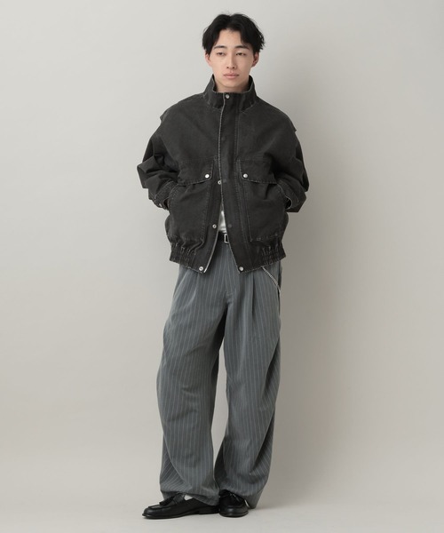 RAGEBLUE(レイジブルー)の「Stand Neck Denim Bomber Jacket/スタンドネックデニムボンバージャケット(ブルゾン・メンズ・ピンク/グレー・MEDIUM/LARGE)」の20枚目の写真