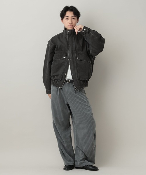 RAGEBLUE(レイジブルー)の「Stand Neck Denim Bomber Jacket/スタンドネックデニムボンバージャケット(ブルゾン・メンズ・ピンク/グレー・MEDIUM/LARGE)」の22枚目の写真