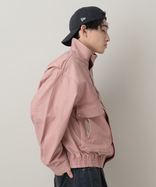 RAGEBLUE(レイジブルー)の「Stand Neck Denim Bomber Jacket/スタンドネックデニムボンバージャケット(ブルゾン・メンズ・ピンク/グレー・MEDIUM/LARGE)」の3枚目の写真