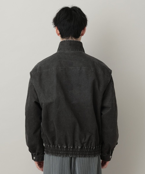 RAGEBLUE(レイジブルー)の「Stand Neck Denim Bomber Jacket/スタンドネックデニムボンバージャケット(ブルゾン・メンズ・ピンク/グレー・MEDIUM/LARGE)」の5枚目の写真