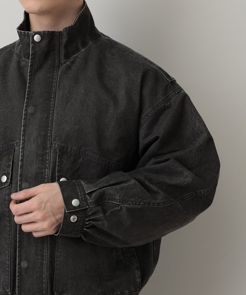 RAGEBLUE(レイジブルー)の「Stand Neck Denim Bomber Jacket/スタンドネックデニムボンバージャケット(ブルゾン・メンズ・ピンク/グレー・MEDIUM/LARGE)」の10枚目の写真