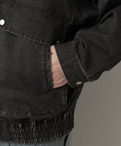 RAGEBLUE(レイジブルー)の「Stand Neck Denim Bomber Jacket/スタンドネックデニムボンバージャケット(ブルゾン・メンズ・ピンク/グレー・MEDIUM/LARGE)」の12枚目の写真