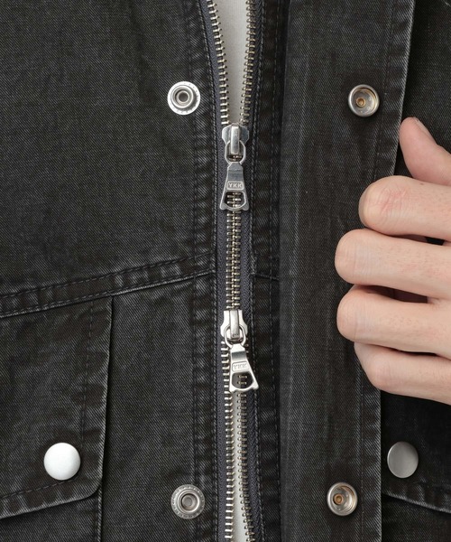 RAGEBLUE(レイジブルー)の「Stand Neck Denim Bomber Jacket/スタンドネックデニムボンバージャケット(ブルゾン・メンズ・ピンク/グレー・MEDIUM/LARGE)」の14枚目の写真