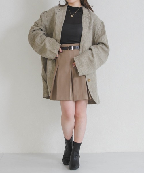 31 Sons de mode（トランテアン　ソン　ドゥ　モード）の「ナチュラルルーズテーラードジャケット（テーラードジャケット・レディース・ベージュ・ﾌﾘ-）」の2枚目の写真