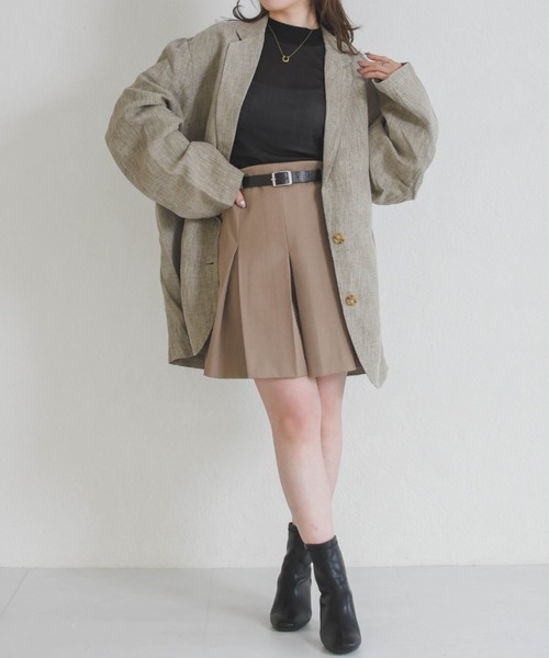 31 Sons de mode（トランテアン　ソン　ドゥ　モード）の「ナチュラルルーズテーラードジャケット（テーラードジャケット・レディース・ベージュ・ﾌﾘ-）」の3枚目の写真