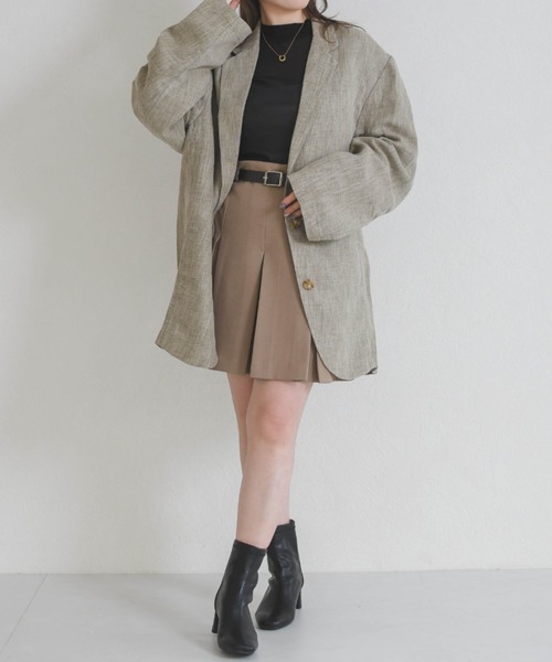 31 Sons de mode（トランテアン　ソン　ドゥ　モード）の「ナチュラルルーズテーラードジャケット（テーラードジャケット・レディース・ベージュ・ﾌﾘ-）」の5枚目の写真