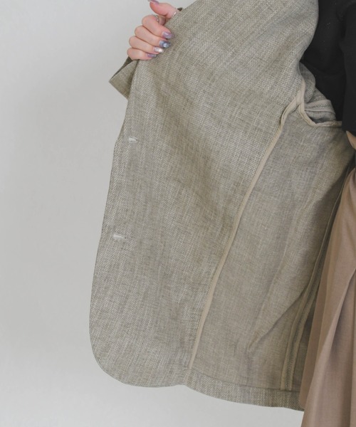 31 Sons de mode（トランテアン　ソン　ドゥ　モード）の「ナチュラルルーズテーラードジャケット（テーラードジャケット・レディース・ベージュ・ﾌﾘ-）」の15枚目の写真