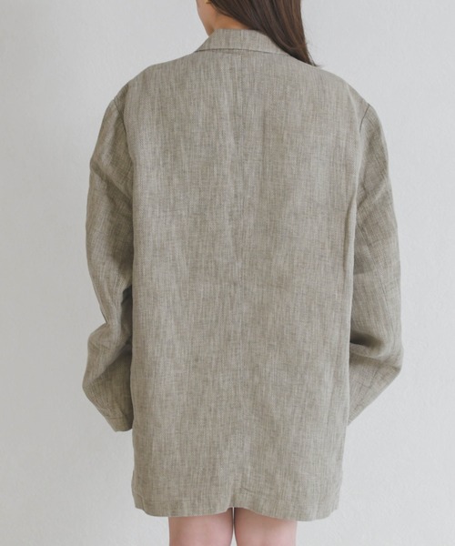 31 Sons de mode（トランテアン　ソン　ドゥ　モード）の「ナチュラルルーズテーラードジャケット（テーラードジャケット・レディース・ベージュ・ﾌﾘ-）」の12枚目の写真