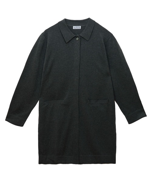 LA MARINE FRANCAISE（マリン フランセーズ）の「ポロネックロングカーディガン（カーディガン/ボレロ・レディース・ホワイト/チャコールグレー/ブルー・FREE）」の2枚目の写真