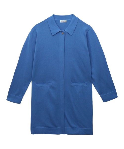 LA MARINE FRANCAISE（マリン フランセーズ）の「ポロネックロングカーディガン（カーディガン/ボレロ・レディース・ホワイト/チャコールグレー/ブルー・FREE）」の3枚目の写真