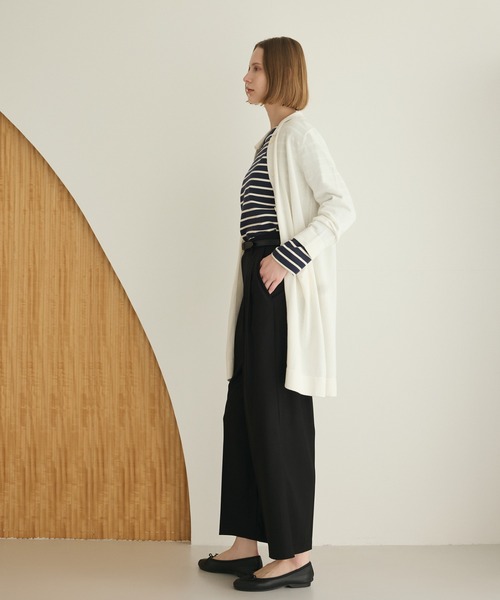 LA MARINE FRANCAISE（マリン フランセーズ）の「ポロネックロングカーディガン（カーディガン/ボレロ・レディース・ホワイト/チャコールグレー/ブルー・FREE）」の9枚目の写真