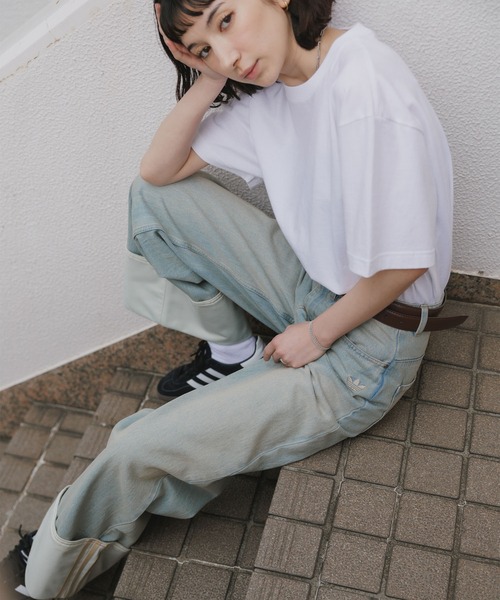adidas（アディダス）の「adidas/アディダス ビンテージ ワイドレッグ ジーンズ ロールアップデザイン ワイド デニムパンツ 秋 秋服 2026年秋冬（デニムパンツ・レディース・ライトブルー・24inch/25inch/26inch/27inch/28inch/29inch/30inch）」の21枚目の写真