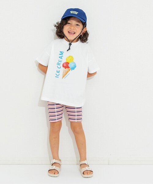 BREEZE(ブリーズ)の「アイス&フルーツジュースTシャツ(Tシャツ/カットソー・キッズ・オフホワイト/ピンク/ライム/サックスブルー・80/90/100/110/120/130/140)」の9枚目の写真